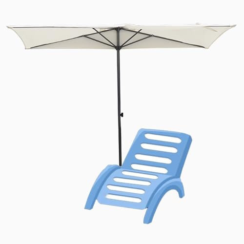Ombrellone da parete regolabile, 2,5 x 1,3 m, compatto, impermeabile, per esterni, veranda e balcone, parasole dal design moderno (bianco)