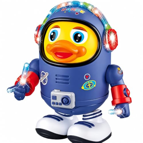 GSV Essentials Dancing Duck Robot Toy for Kids, Space Duck With Music & Lights, Hand-Eye Coordination, Educational Birthday Gift for 3+ Year (Battery Operated)
