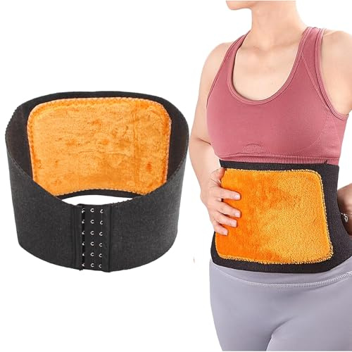 QIUMING Calentador Cintura Calentador de Riñones para Mujer calentador De Cintura Con hebilla ajustable, no hinchado Adecuado para diario, trabajo, deporte, fitness o viaje (amarillo, 40-80 kg)