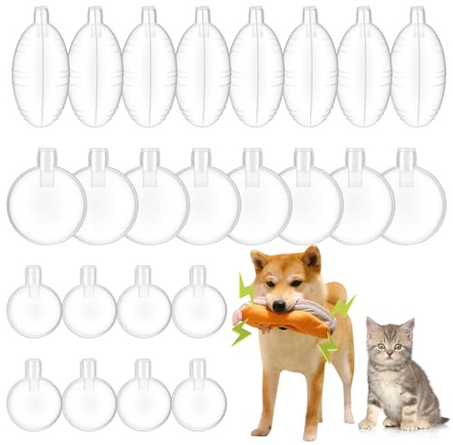 Hpmjz 30Pcs Squeakers for Dog Toys 40mm Replacement Dog Toy Squeakers Noise Maker Insert Replacement Plush Toy Repair Reed Insert Airbag Replacements for Pet Supply Cat Toys(3 Sizes Mixed)