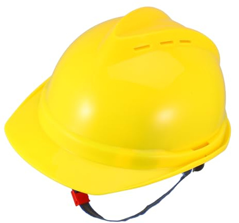 HAMPPLIES Casco de Seguridad Ventilado Amarillo para Construcción Ligero y Cómodo con Ventilación Refrescante para Obra y Protección Industrial Aprobado para Hombres y Mujeres