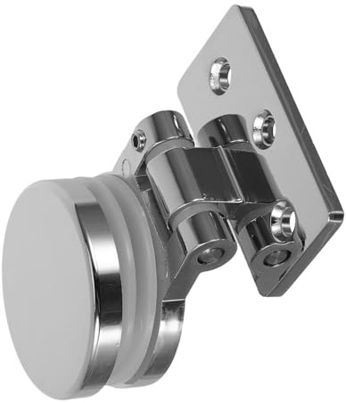 Cabilock Cerniere per Porte Doccia in Vetro 180 Gradi Morsetto Rotondo in Lega di Zinco Ferramenta Pivotante Silenziosa e Resistente per Box Doccia e Porte Bagno Parti di Ricambio