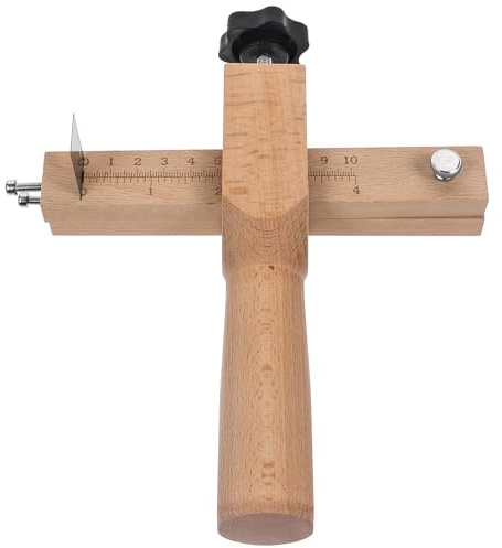LOLIPPYY Cortador de Tiras y Correas de Cuero Ajustable Cuchillas Reemplazables Herramienta Manual para Bricolaje y Artesanía en Cuero Accesorio Portátil para Corte Preciso en