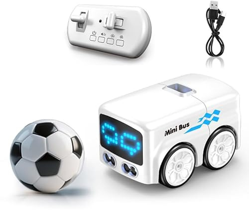 Yanmis Magic Mini RC Bus, 2026 Gesture and Remote Control Smart Sensor Car, Auto-Avoidance Line Tracking Desktop RC-fordon med LED-uttrycksljus (WHITE)