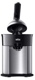 Braun CitrusQuick 7 Elektrisk citruspress, juicepress med spakarm, droppstopp direkt utlopp för höga glas, diskmaskinssäkra delar, 160 W, svart (CJ7050BK)