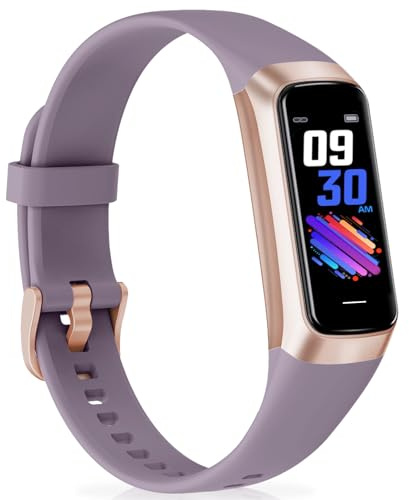 Fitness Tracker con frequenza cardiaca 24/7, pressione sanguigna, monitoraggio del sonno, calorie, activity tracker con schermo AMOLED da 1,1 pollici, impermeabile, per Android iPhone, donne e uomini