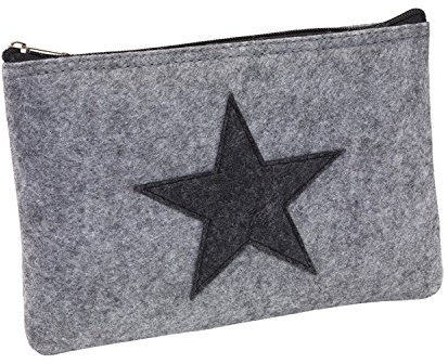 Elegante Bankmappe Banktasche Geldtasche Geldbeutel Etui für Geldscheine Filz mit Reißverschluss auch Stifteeui Kosmetiktasche