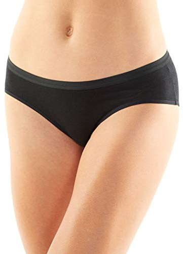 Icebreaker Femmes Laine Merino Siren Hipkini sous-Vêtements - 150 Tissu Ultraléger - Noir, M