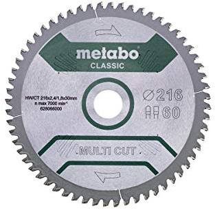 metabo 628655000 MultiCutClassic 216x30 60FZ/TZ 5°neg/B