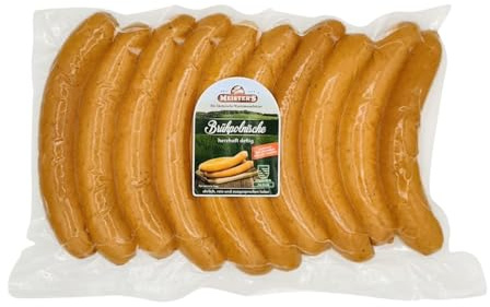Brühpolnische Wurst mit Kräutern aus Rind und Schwein | als Bratwurst grillen oder wie Bockwurst und Wiener zubereiten | bekannte Imbisswurst 10x 150g