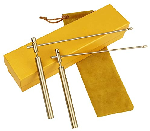 Baguettes de Radiesthésie, Tiges de Radiesthésie en Cuivre pour Divination de L'eau, Echerche de Sources et D'objets, Chasse aux Fantômes, Tracer l'énergie Spirituelle, Les Questions Oui/Non ! (2)