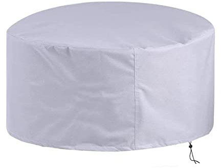KADING Gartenmöbel Abdeckung Rund Abdeckplane Gartenmöbel Wasserdicht, 150x90cm Abdeckung Gartentisch Winddicht Abdeckhaube Gartenmöbel, Schutzhülle für Rund Gartenmöbel Gartentisch