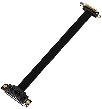 GINTOOYUN PCIE 1X Extension Cable 90 Degree PCI Express 3.0 1X Male to Female Up Wireless Network Card Sound Card Connection Cable (20cm, Slot 90° Up)(20CM)