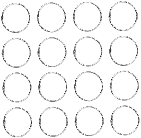 HEMOTON 24 Piezas Pulsera De Cortina De Ducha Circular Drapear Anillo Circular Anillos De Cortina De Metal Cortinas Gancho De Cortina Botón Metálico Revestimiento De Cromo De Aleación