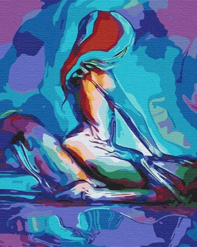 Artnapi Malen nach Zahlen Erwachsene mit Rahmen | DIY Handgemalt | Farben der Leidenschaft | Kit für Anfänger und Erwachsene | Set inklusive Acrylfarben & Pinsel | 40x50cm Leinwand | Geschenke