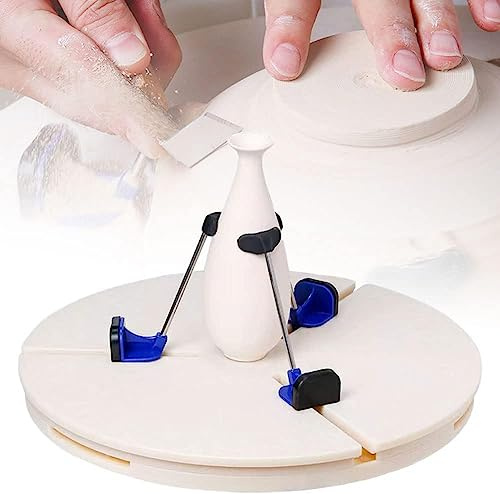 COYEUX Töpfer-Trimm-Drehteller-Klemme, verstellbare dreieckige Trimm-Klemme, Töpfer-Reparatur-Drehteller-Bildhauerrad, Töpfer-Spinner für Familie, Schule, Töpferliebhaber