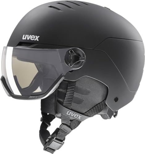 uvex Wanted Visor Pro Variomatic Skihelm (Größe: 58-61 cm, 10 Black matt)