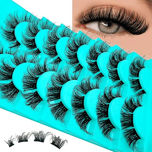 56 Pcs Wimpern Cluster, DIY Wimpernverlängerung Extensions, Individuelle Falsche Cluster-Wimpern für zu Hause (D-curl, 10-18mm Mix-BH16)