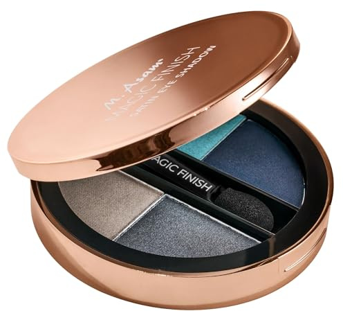 M. Asam MAGIC FINISH Lidschatten Palette Satin Eyeshadow No. 5 (4 x 2,25g) – 4-in-1 Make-up mit Hyaluron, ultrafeinen Farbpigmenten, Satin-Finish & intensiver Farbe, Etui mit Spiegel & Applikator
