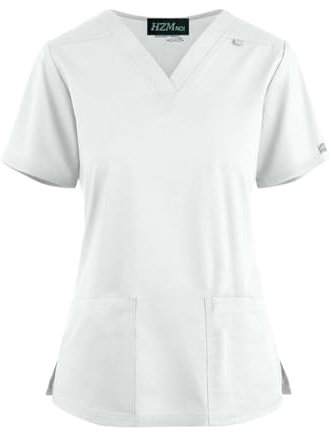 DeaAmyGline Kasacks Damen Pflege Schlupfkasack Kurzarm Kasack Berufskleidung T Shirt V Ausschnitt mit Taschen Krankenpflege Altenpflege Pflegekasack OP-Kasack Hosen-Kasack Schlupf-Kasack