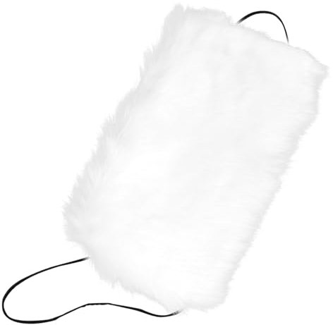 WHAMVOX Faux Fur Handmuff Weiß Kuschelig Warmer Armwärmer Winter Handwärmer Damen Eleganter Pelz Muffs Accessoire Für Outdoor Reise Shopping