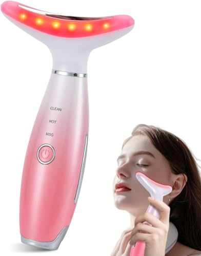 LATME Facial Massager,Neck Face Massager Tool,3 Mode Massage with Heat,Portable Beauty Instrument for Skin Care Women Gift