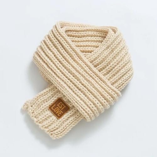Schals Tücher Halstuch Scarf Winter Strickschal Für Damen Kinder Halstuch Herbst Jungen Mädchen Wärmer Halstuch Weiche Eltern-Kind Kinderschals Beige