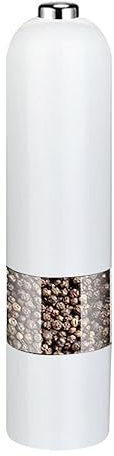 PLMNBQWE Macinapepe Macinasale Macinapepe Automatico Macinapepe Elettrico Macinapepe Regolabile Spessore del condimento Macinapepe Utensili da Cucina Macinaspezie (Bianco)