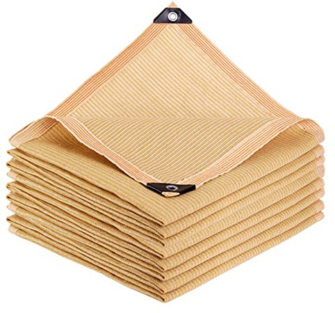 6 m beige 95% tessuto a rete frangivento per giardino traspirante rete telone durevole all'aperto estate ombreggiatura balcone posto auto coperto 2 x 6 m