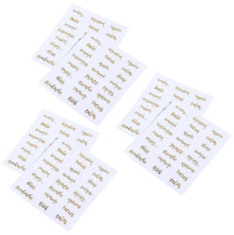 NUOBESTY 6 Bögen Goldene Buchstabenaufkleber für Flaschen Ölflaschenetiketten Selbstklebende Aufkleberetiketten für Die Presse Von Ölflaschen