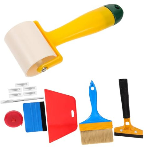 ETHZZLE 12stücke Teiliges Nahtroller Spachtel Schneidwerkzeug Für Vliestapete Fensterfolie Einfache Blasenentfernung Und Glatte Kanten Für Diy Und Profi