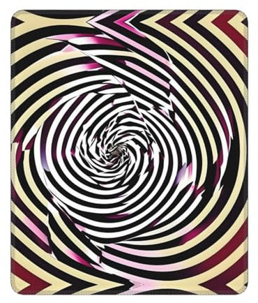 GIF - Alfombrilla de ratón con diseño de ilusión óptica en espiral, para juegos, oficina, laptop, computadora, hombres y mujeres, base de goma