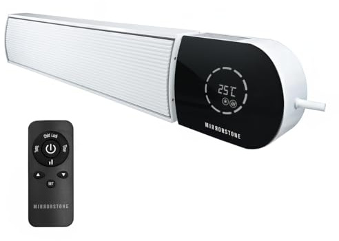 Ionis 1800W White Wi-Fi Remote Controllable Infrared Bar Heater