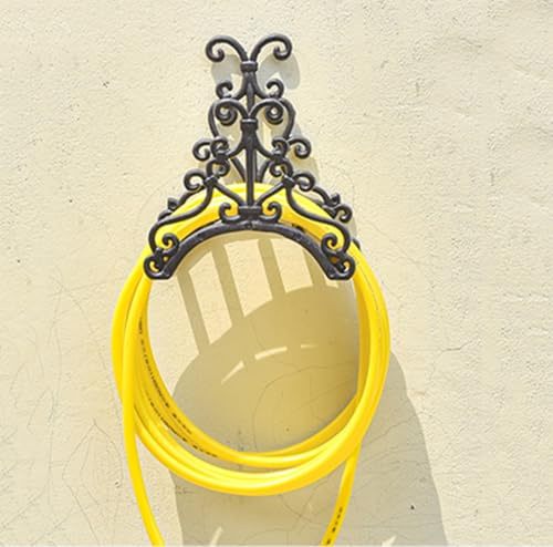 MNSSRN Gartenschlauch-Aufhänger, Wand-Berg-Kabel-Organisator, Hochleistungs-Schlauch-Haken, Schlauchtrommel, nostalgische Schlauch-Halter