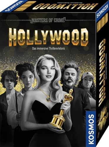 Kosmos Masters of Crime - Hollywood, Immersives Thriller-Erlebnis | Krimi Spiel für 1-6 Spielerinnen und Spieler ab 14 Jahren, Escape Game für Erwachsene, Rätselspiel Detektiv