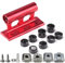 Bike Fork Mount Bracket, Aluminum Alloy Car Roof Rack with Adapter, with 2 Different Size Of T Slot Nuts and Bolts, for Cars, Trucks, RVs, Boats(Red)