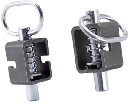 F Fityle Conjunto de pestillo de resorte para soldar, perno con resorte, metal resistente, profesional, práctico, con tubo liso, pestillo para puerta, 2 Piezas