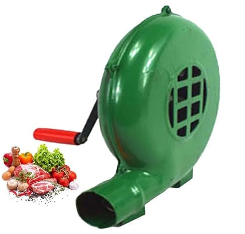 JOUFNING Forgeron Manuel Forge Souffleur - Ventilateur Manuel Iron Gear Popcorn Fan, Briquets À Charbon Forge BBQ, pour Camping/Pique-Nique/activités De Plein Air(250W)