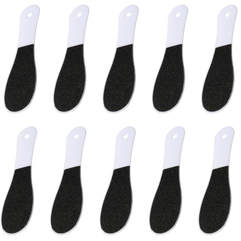 10Pcs Foot Files, Emery Boards for Feet, Foot Files for Hard Skin, Double-Sided, Plastic Handle, Effective Foot Care to Remove Hard Skin, Dead Skin and Calluses On The Feet
