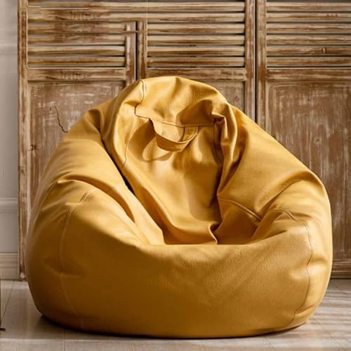 Grande poltrona a sacco in finta pelle, vuota, per salotto, salotto, salotto, sala da pranzo, camera da letto, elegante pouf per soggiorno e giardino, versatile e dal design moderno