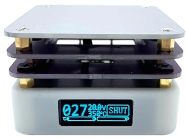 VCHICS Mini Plaque chauffante Portable 65W, avec écran LCD, for souder des Circuits imprimés, Plaque chauffante, Outil de chauffa Professionnel, Station de souda