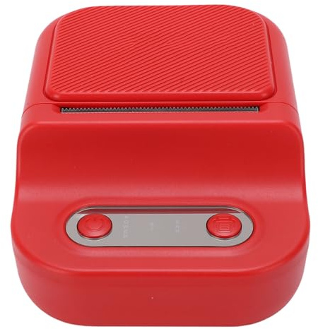 Asixxsix Maker de Etiquetas, Maker de Etiquetas con App, Mini Maker de Etiquetas, Impresora térmica portátil para pequeñas Empresas, Hogar, Oficina, Código de Barras (Rojo OEM: 75503-35061-D0,