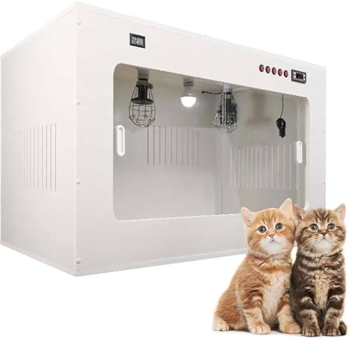 XueFulxion Incubatrice per Cani di Grandi Dimensioni, Incubatrice per Cani,Incubatrice per Gatti, Incubatrice per Cuccioli con Riscaldamento,Fornisce Un Ambiente d Vita Pulito 80 * 50 * 50