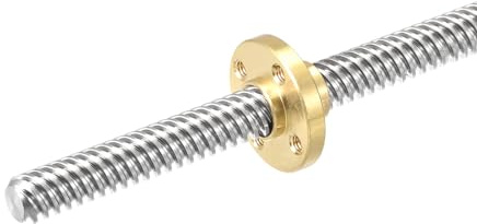 QUARKZMAN Barra Filettata Completa Da 500mm T8x8mm Con Vite A Ricircolo Di Sfere E Kit Dado In Ottone Per Stampante 3D, Macchina CNC