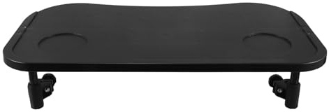 WRITWAA Tablette Amovible pour Fauteuil Roulant 514 X 274 X 25 CM en Plastique ABS Résistant Surface Antidérapante avec Porte-Gobelet Plateau Repas pour Personnes Âgées et Mobilité