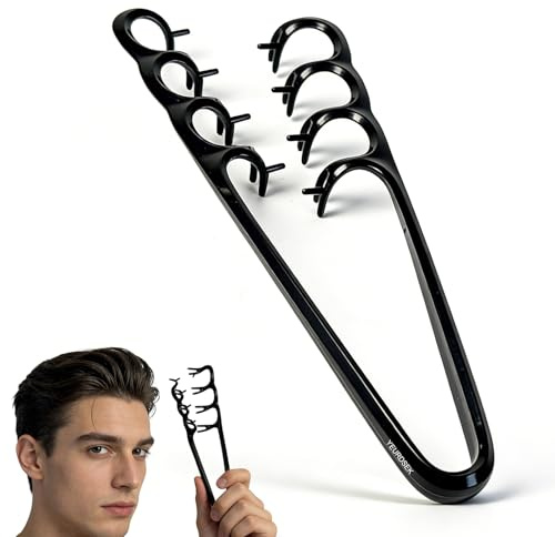 YEURDSEK Wide Tooth Comb & Texture Comb for Voluminous Hair, Professional Hair Comb Styling Tool for Men and Women, Fluffy Texture Comb for Volume, Fringe Parting & Curly Hair, Black
