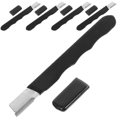 MERRYHAPY 5 Afiladores de Tijeras de Podar y Cuchillos Portátiles, Piedra de Afilar Multifuncional Negra, Herramienta Compacta para Afilar Herramientas de Jardinería y Cocina, Uso Doméstico