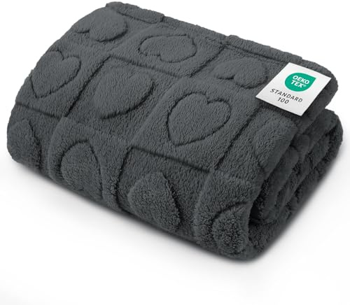 luciphia Waschbare Weiche Hundedecke Katzendecke，Flauschige Kuscheldecke für Haustiere, Kätzchen und Welpen，Verdickte Haustierdecke zur Nutzung auf Sofas, Hundebetten, Transportboxen,Schwarz 104*76cm