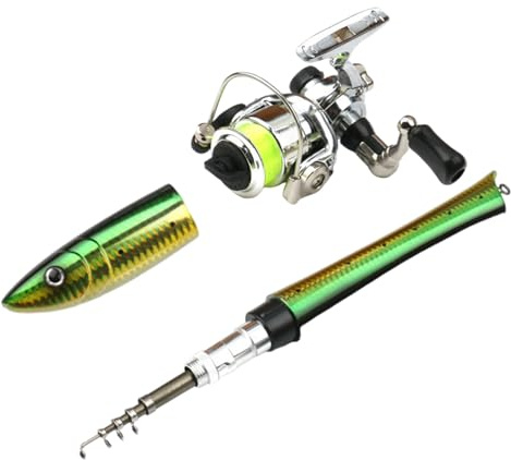 Pen fiskespö och rulle Combo, Pen fiskespö och rulle Combo Lättvikts | Pen Rod And Reel Combo Pocket Fiskespö Teleskopisk Resor Mini Bärbar Infällbar Extra Lättvikt för Sweetwater Saltwa