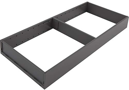 Blum AMBIA-LINE Schubladen-Organizer aus pulverbeschichtetem Stahl | ideal geeignet für den Einsatz in Küche, Bad & Wohnbereich | modular erweiterbar | 47 × 20 × 5 cm | mit Magnetplatte | Oriongrau